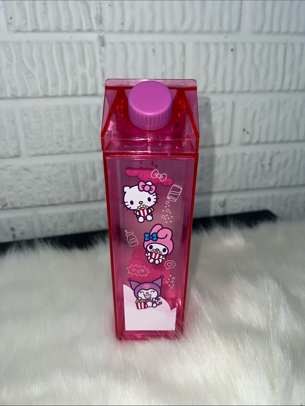 Sanrio Pink & Purple Hello Kitty Milk Carton Bottle